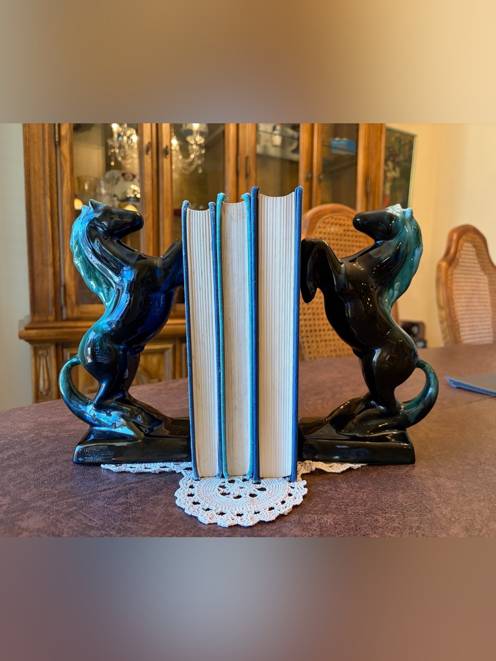 Blue Mountain Pottery Ceramic Horse Bookends (pair)